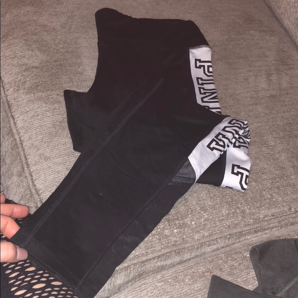 VS pink ultimate legging//mesh towards bottom